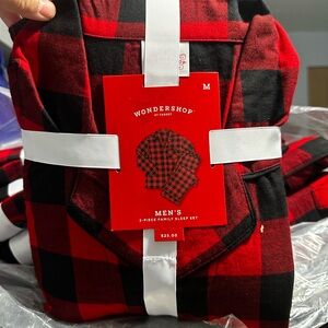 5 sets Wondershop Red and Black Plaid Men's Sleep Set size M